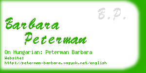 barbara peterman business card